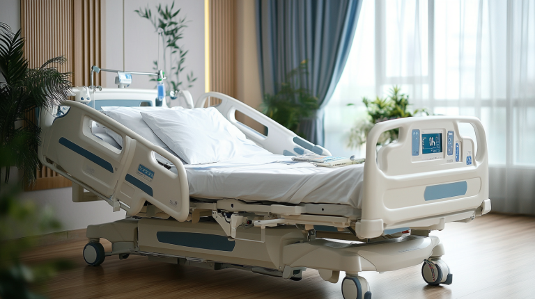 Manual multifunctional turning nursing bed