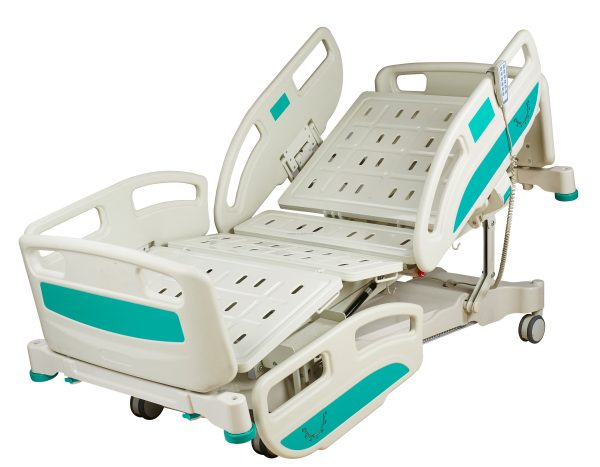 Five Function Standing Electric Hospital Bed Medical Equipment for Patient Bed - Image 3