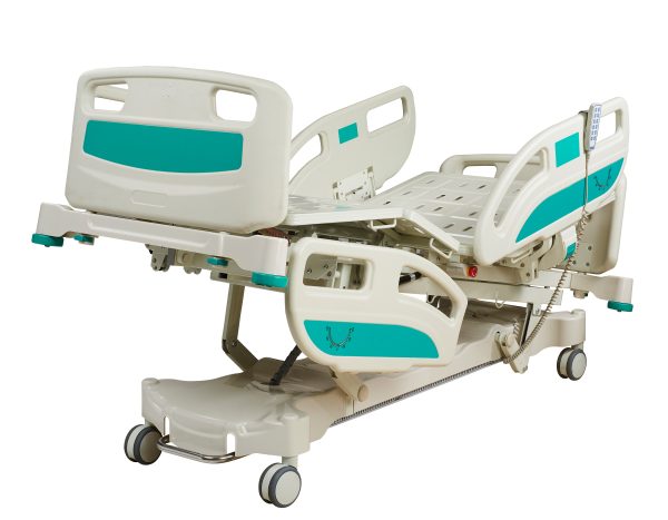 Five Function Standing Electric Hospital Bed Medical Equipment for Patient Bed - Image 2