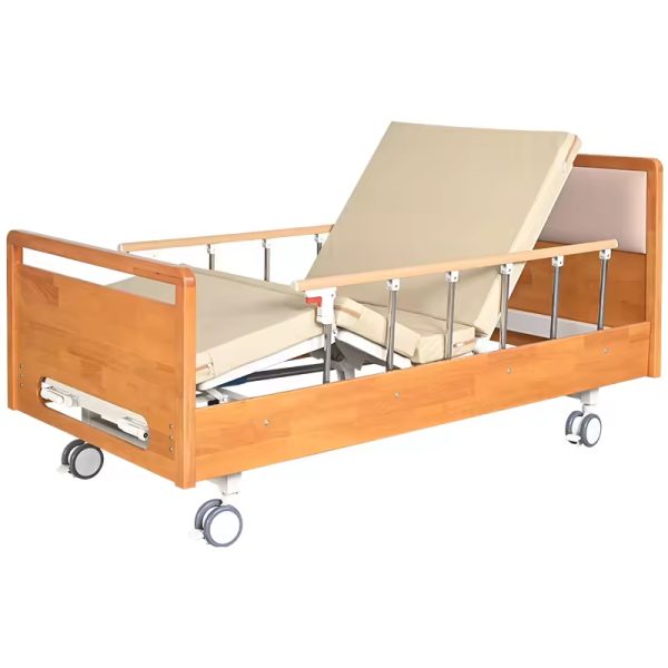 Manual Solid Wood Nursing Bed for Elderly Home Care