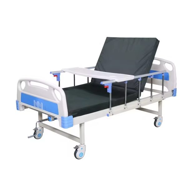 One Crank Medical Bed Manual Hospital Bed with Mattress - Image 2