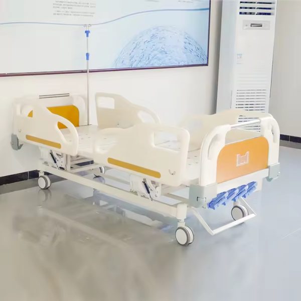 Clinic Nursing Adjustable Bed Five Function Manual Hospital Bed Home Medical Bed for Patients - Image 2