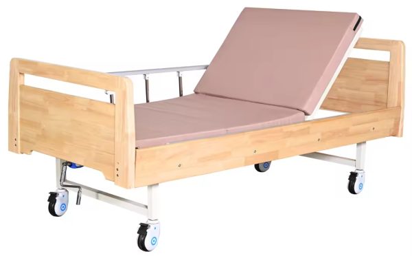 Manual Solid Wood Nursing Bed for Elderly Home Care - Image 6