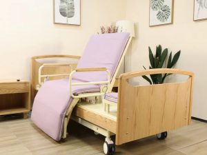 Luxury All-Wood Multi-Function Rotary Nursing Bed (For High-End Nursing Homes)
