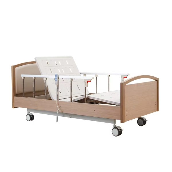 Multi-Functional Electric Home Care Nursing Bed (Three Functions + Solid Wood Accents) - Image 4