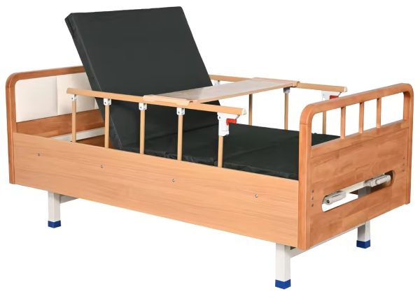 Manual Solid Wood Nursing Bed for Elderly Home Care - Image 5