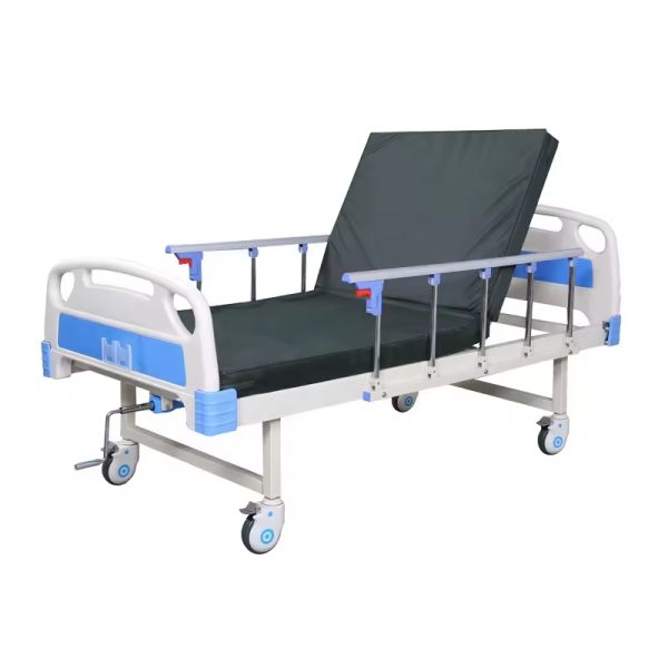 One Crank Medical Bed Manual Hospital Bed with Mattress - Image 3