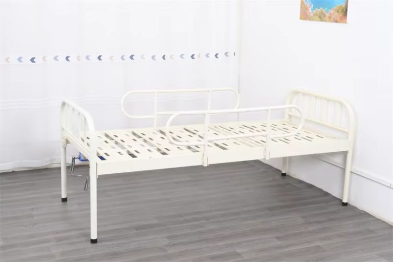 🏥  Flat Plate Hospital Bed with Guardrail