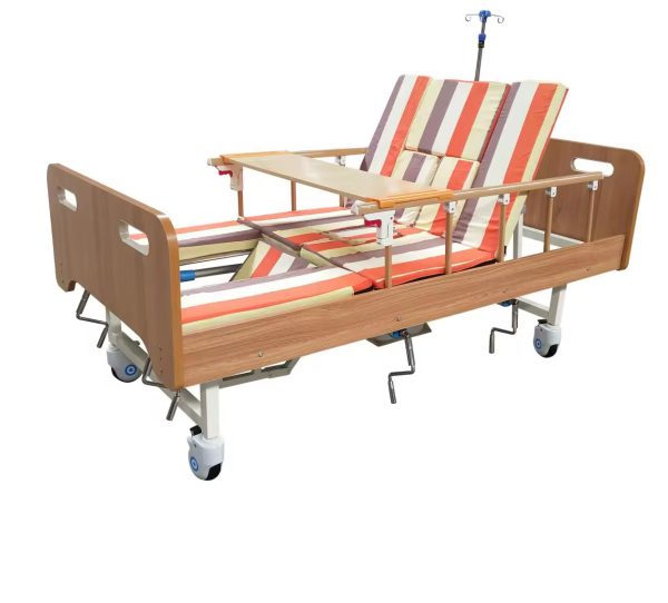 Manual Solid Wood Nursing Bed for Elderly Home Care - Image 4