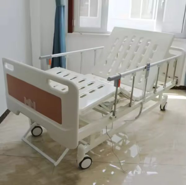 Three-Function Electric Nursing Bed with Wheels