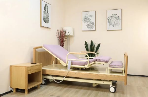 Luxury All-Wood Multi-Function Rotary Nursing Bed (For High-End Nursing Homes) - Image 4