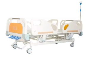 Clinic Nursing Adjustable Bed Five Function Manual Hospital Bed Home Medical Bed for Patients
