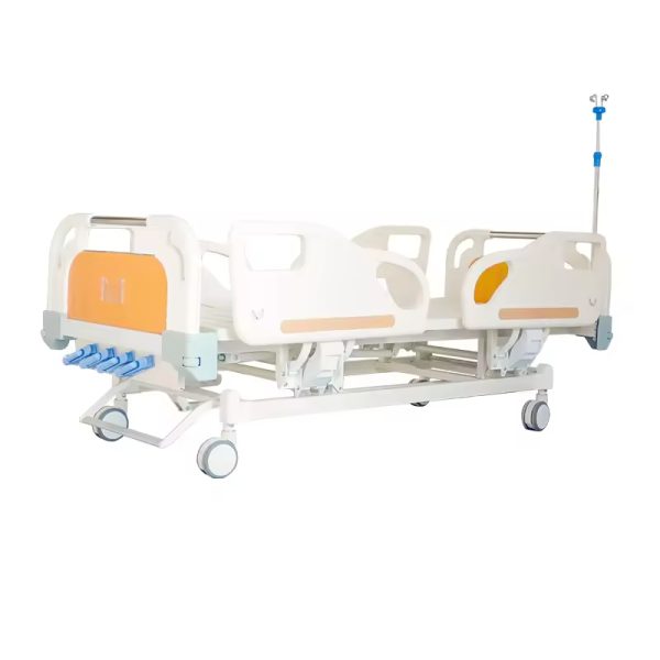 Clinic Nursing Adjustable Bed Five Function Manual Hospital Bed Home Medical Bed for Patients