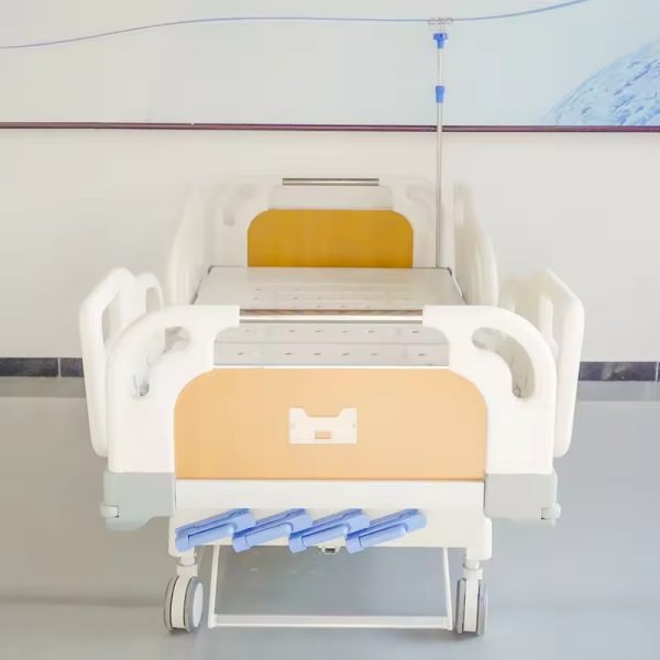 Clinic Nursing Adjustable Bed Five Function Manual Hospital Bed Home Medical Bed for Patients - Image 6