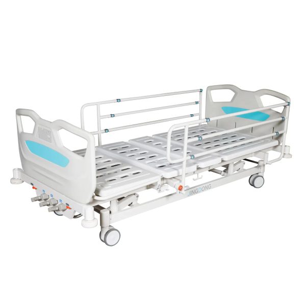 Topmedi Hospital Bed with Folding Steel Guardrails for Hospital Use - Image 3